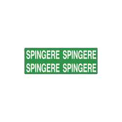 Foglio n. 4 etichette adesive fondo verde SPINGERE