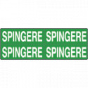 Foglio n. 4 etichette adesive fondo verde SPINGERE