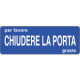 Foglio n. 1 etichette adesive fondo blu CHIUDERE