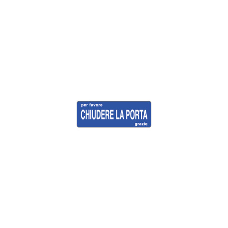 Foglio n. 1 etichette adesive fondo blu CHIUDERE