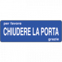 Foglio n. 1 etichette adesive fondo blu CHIUDERE
