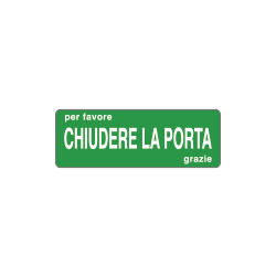 Foglio n. 1 etichette adesive fondo verde CHIUDERE