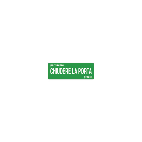 Foglio n. 1 etichette adesive fondo verde CHIUDERE