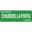 Foglio n. 1 etichette adesive fondo verde CHIUDERE