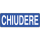 Foglio n. 1 etichette adesive fondo blu CHIUDERE