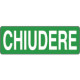 Foglio n. 1 etichette adesive fondo verde CHIUDERE