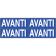 Foglio n. 4 etichette adesive fondo blu avanti