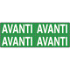Foglio n. 4 etichette adesive fondo verde avanti