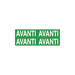 Foglio n. 4 etichette adesive fondo verde avanti