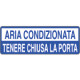 Foglio n. 1 etichette adesive fondo blu ARIA COND