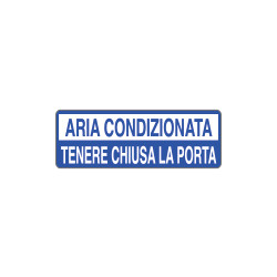 Foglio n. 1 etichette adesive fondo blu ARIA COND