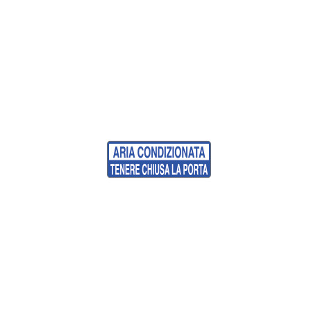 Foglio n. 1 etichette adesive fondo blu ARIA COND
