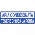 Foglio n. 1 etichette adesive fondo blu ARIA COND
