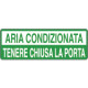 Foglio n. 1 etichette adesive fondo verde ARIA CON