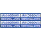 Foglio n. 4 etichette adesive fondo blu ARIA CON