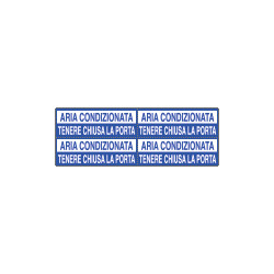 Foglio n. 4 etichette adesive fondo blu ARIA CON