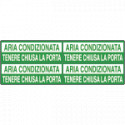 Foglio n. 4 etichette adesive fondo verde ARIA CON