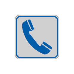 Etichetta argento simbolo TELEFONO