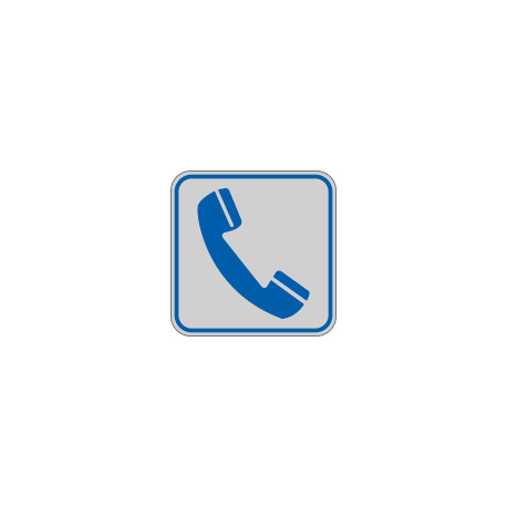 Etichetta argento simbolo TELEFONO