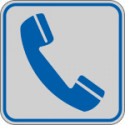 Etichetta argento simbolo TELEFONO