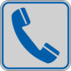 Etichetta argento simbolo TELEFONO