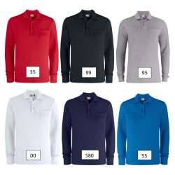 Polo basic manica lunga Pocket