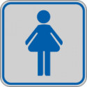 Etichetta argento simbolo TOILETTE DONNA