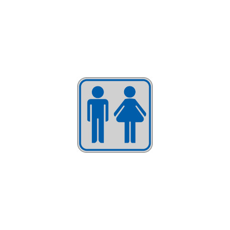 Etichetta argento simbolo TOILETTE UOMO DONNA
