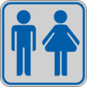 Etichetta argento simbolo TOILETTE UOMO DONNA