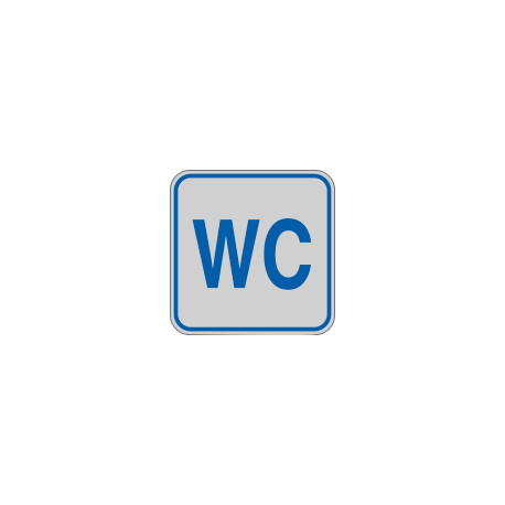 Etichetta argento simbolo WC