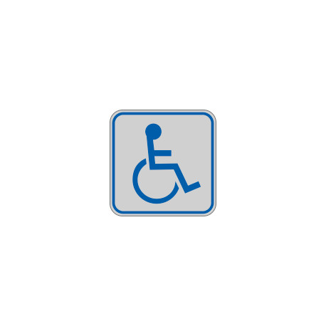 Etichetta argento simbolo DISABILI