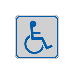 Etichetta argento simbolo DISABILI