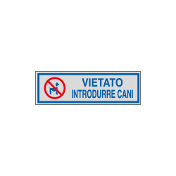Etichette argento vietato INTRODURRE CANI