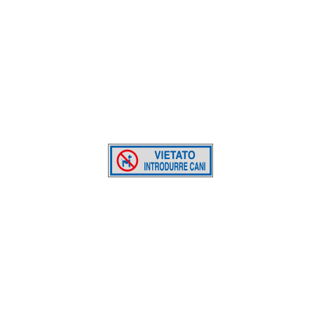 Etichette argento vietato INTRODURRE CANI