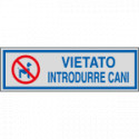 Etichette argento vietato INTRODURRE CANI