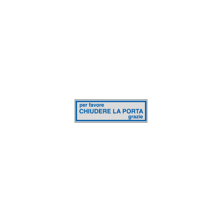 Etichette argento CHIUDERE LA PORTA