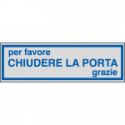 Etichette argento CHIUDERE LA PORTA