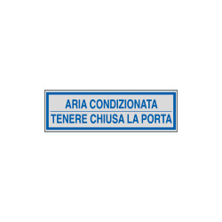Etichette argento ARIA CONDIZ. CHIUD. PORTA