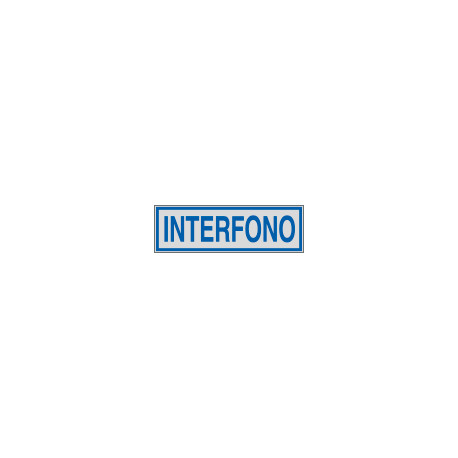 Etichette argento INTERFONO