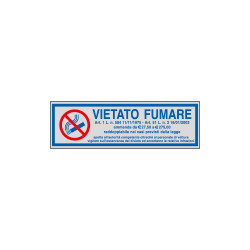 Etichette argento vietato fumare per vetture private