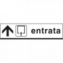 Cartello scatolato ENTRATA avanti