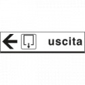 Cartello scatolato USCITA sinistra