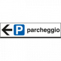 Cartello scatolato PARCHEGGIO sinistro
