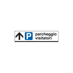 Cartello scatolato PARCHEGGIO VISITATORI avanti