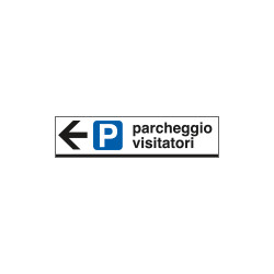Cartello scatolato PARCHEGGIO VISITATORI sinistra