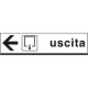 Cartello indicazione USCITA sinistra