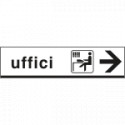 Cartello indicazione UFFICI destra