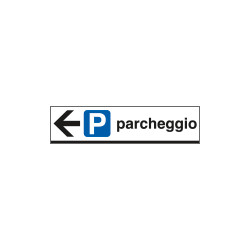 Cartello indicazione PARCHEGGIO sinistra