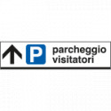 Cartello indicazione PARCHEGGIO VISITAT. avanti