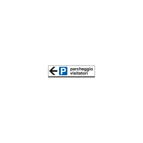 Cartello indicazione PARCHEGGIO VISIT. sinistra